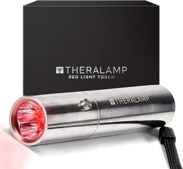 LAMPARA DE INFRAROJOTheralamp - Antorcha de luz roja - Luz LED infrarroja de grado médico de mano - Alivio del dolor articular y muscular dirigido - 630 nm, 660 nm, 850 nm longitudes de onda - 3000 mw recargable